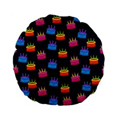 A Tilable Birthday Cake Party Background Standard 15  Premium Flano Round Cushions by Nexatart