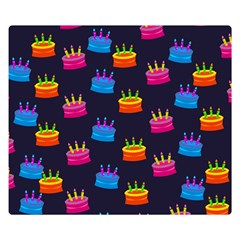 A Tilable Birthday Cake Party Background Double Sided Flano Blanket (small)  by Nexatart