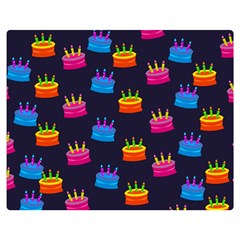 A Tilable Birthday Cake Party Background Double Sided Flano Blanket (medium)  by Nexatart