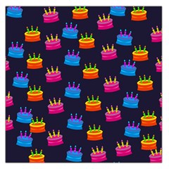 A Tilable Birthday Cake Party Background Large Satin Scarf (square) by Nexatart