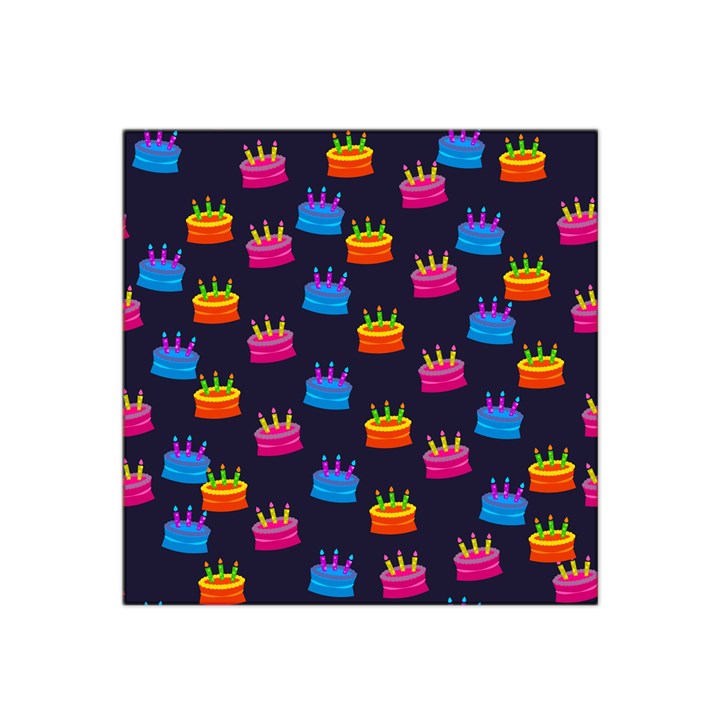 A Tilable Birthday Cake Party Background Satin Bandana Scarf