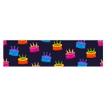 A Tilable Birthday Cake Party Background Satin Scarf (Oblong) Front