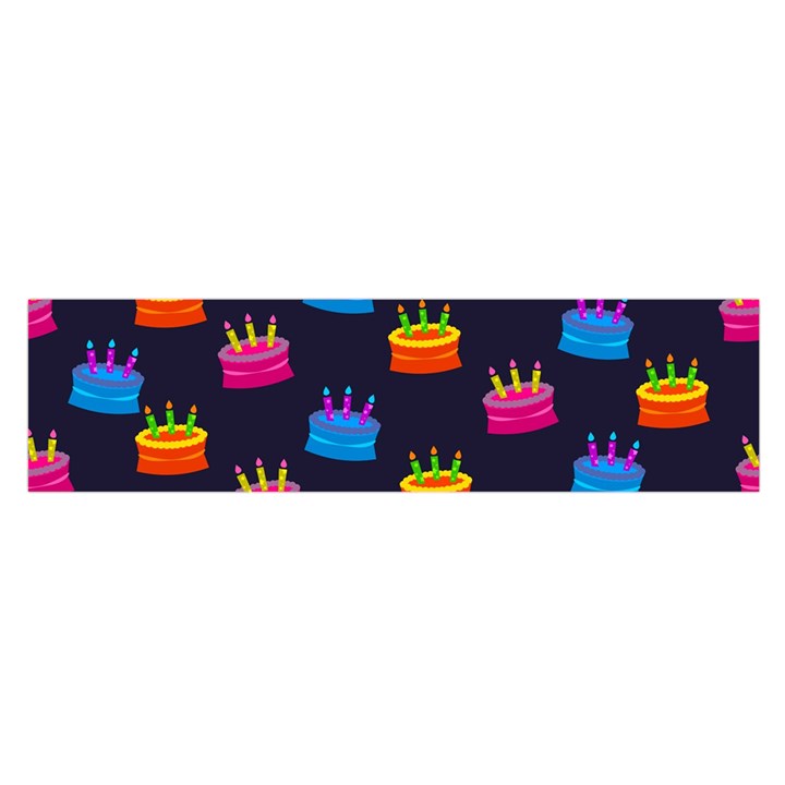 A Tilable Birthday Cake Party Background Satin Scarf (Oblong)