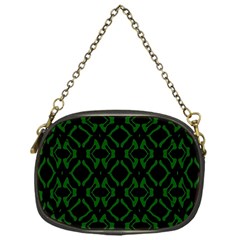 Green Black Pattern Abstract Chain Purses (one Side)  by Nexatart