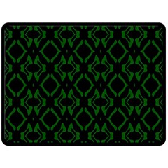 Green Black Pattern Abstract Fleece Blanket (large)  by Nexatart