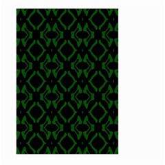 Green Black Pattern Abstract Large Garden Flag (two Sides) by Nexatart