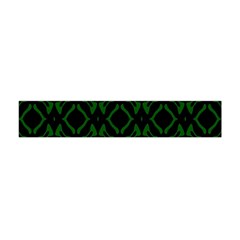 Green Black Pattern Abstract Flano Scarf (mini) by Nexatart