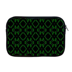 Green Black Pattern Abstract Apple Macbook Pro 17  Zipper Case by Nexatart