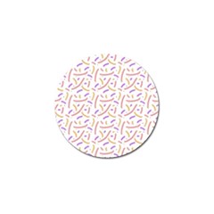 Confetti Background Pink Purple Yellow On White Background Golf Ball Marker