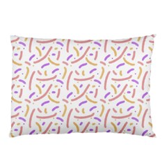 Confetti Background Pink Purple Yellow On White Background Pillow Case by Nexatart