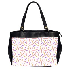 Confetti Background Pink Purple Yellow On White Background Office Handbags (2 Sides)  by Nexatart