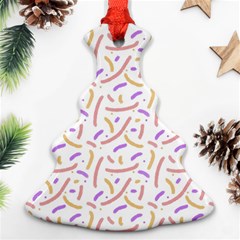 Confetti Background Pink Purple Yellow On White Background Ornament (christmas Tree)  by Nexatart