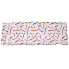 Confetti Background Pink Purple Yellow On White Background Body Pillow Case Dakimakura (two Sides) by Nexatart