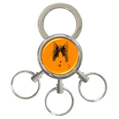 Cat Graphic Art 3-ring Key Chains by Nexatart