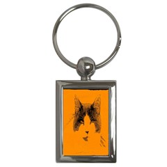 Cat Graphic Art Key Chains (rectangle)  by Nexatart