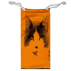 Cat Graphic Art Jewelry Bag by Nexatart