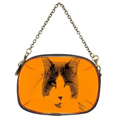 Cat Graphic Art Chain Purses (one Side)  by Nexatart