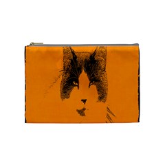 Cat Graphic Art Cosmetic Bag (medium)  by Nexatart