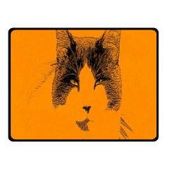 Cat Graphic Art Fleece Blanket (small) by Nexatart