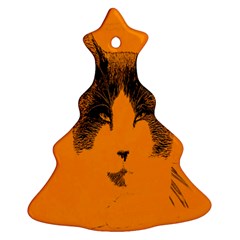 Cat Graphic Art Christmas Tree Ornament (two Sides) by Nexatart