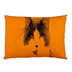 Cat Graphic Art Pillow Case (two Sides) by Nexatart