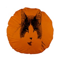 Cat Graphic Art Standard 15  Premium Round Cushions by Nexatart