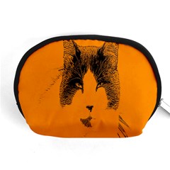 Cat Graphic Art Accessory Pouches (medium)  by Nexatart