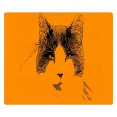 Cat Graphic Art Double Sided Flano Blanket (small)  by Nexatart