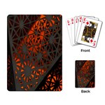 Abstract Lighted Wallpaper Of A Metal Starburst Grid With Orange Back Lighting Playing Card Back