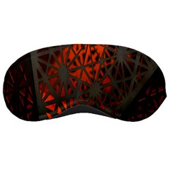 Abstract Lighted Wallpaper Of A Metal Starburst Grid With Orange Back Lighting Sleeping Masks by Nexatart