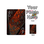 Abstract Lighted Wallpaper Of A Metal Starburst Grid With Orange Back Lighting Playing Cards 54 (Mini)  Front - Spade4