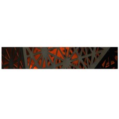 Abstract Lighted Wallpaper Of A Metal Starburst Grid With Orange Back Lighting Flano Scarf (large) by Nexatart