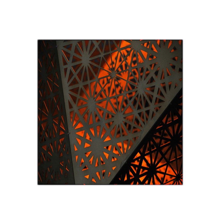 Abstract Lighted Wallpaper Of A Metal Starburst Grid With Orange Back Lighting Satin Bandana Scarf