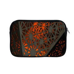 Abstract Lighted Wallpaper Of A Metal Starburst Grid With Orange Back Lighting Apple Macbook Pro 13  Zipper Case by Nexatart