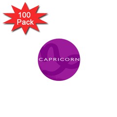 Zodiac Capricorn Purple 1  Mini Buttons (100 Pack)  by Mariart