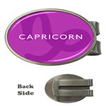 Zodiac Capricorn Purple Money Clips (Oval)  Front