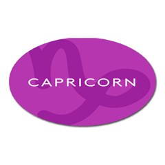 Zodiac Capricorn Purple Oval Magnet by Mariart