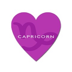 Zodiac Capricorn Purple Heart Magnet by Mariart