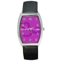 Zodiac Capricorn Purple Barrel Style Metal Watch by Mariart