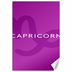 Zodiac Capricorn Purple Canvas 12  X 18   by Mariart