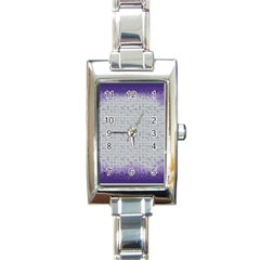 Purple Square Frame With Mosaic Pattern Rectangle Italian Charm Watch by Nexatart