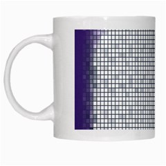 Purple Square Frame With Mosaic Pattern White Mugs by Nexatart