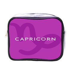 Zodiac Capricorn Purple Mini Toiletries Bags by Mariart