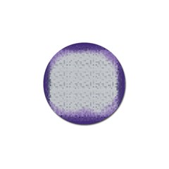 Purple Square Frame With Mosaic Pattern Golf Ball Marker (10 Pack) by Nexatart