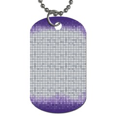 Purple Square Frame With Mosaic Pattern Dog Tag (two Sides) by Nexatart