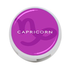 Zodiac Capricorn Purple 4-port Usb Hub (one Side) by Mariart