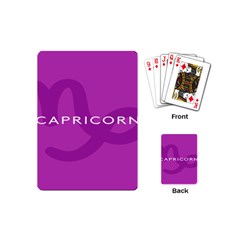 Zodiac Capricorn Purple Playing Cards (mini)  by Mariart