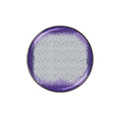 Purple Square Frame With Mosaic Pattern Hat Clip Ball Marker by Nexatart