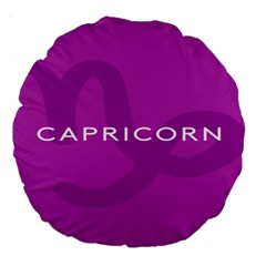 Zodiac Capricorn Purple Large 18  Premium Round Cushions by Mariart