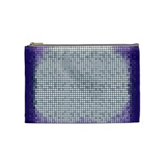 Purple Square Frame With Mosaic Pattern Cosmetic Bag (medium)  by Nexatart